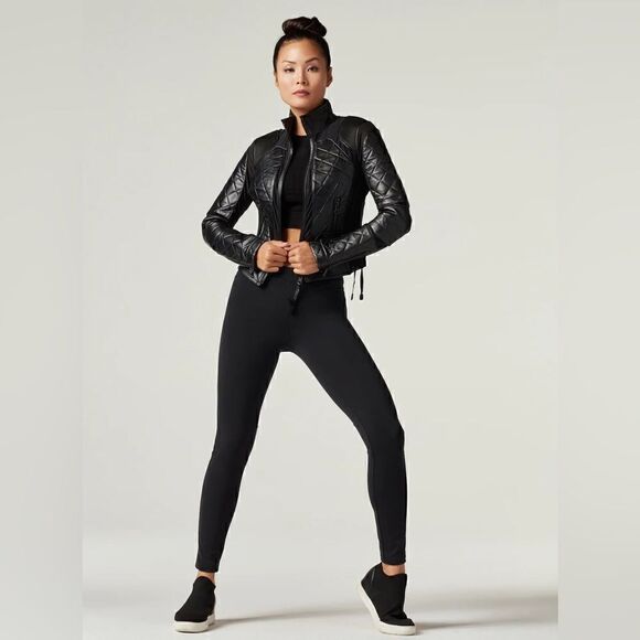 Classic Moto Jacket Blanc Nior - Picture 4 of 10